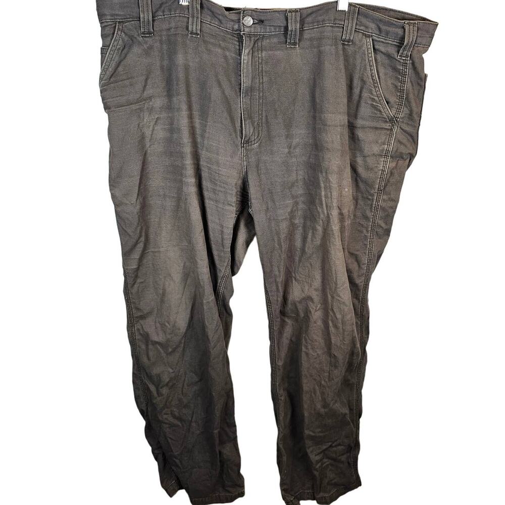 Carhartt Relaxed Fit Gray Work Pants Mens 44X30 Canvas Rugged Work Wear